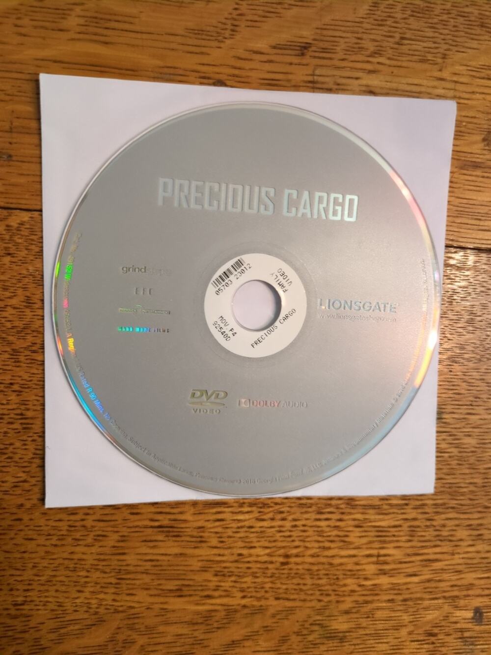 PRECIOUS CARGO DVD 2016 BRUCE WILLIS Disc Only